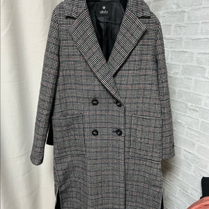 abfg체크롱코트 모직롱코트 컨디션굿