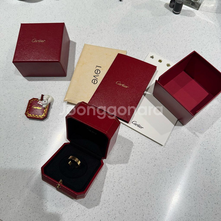 까르띠에 러브링 클래식 옐로우 골드 55호(15호) 판매합니다.--0