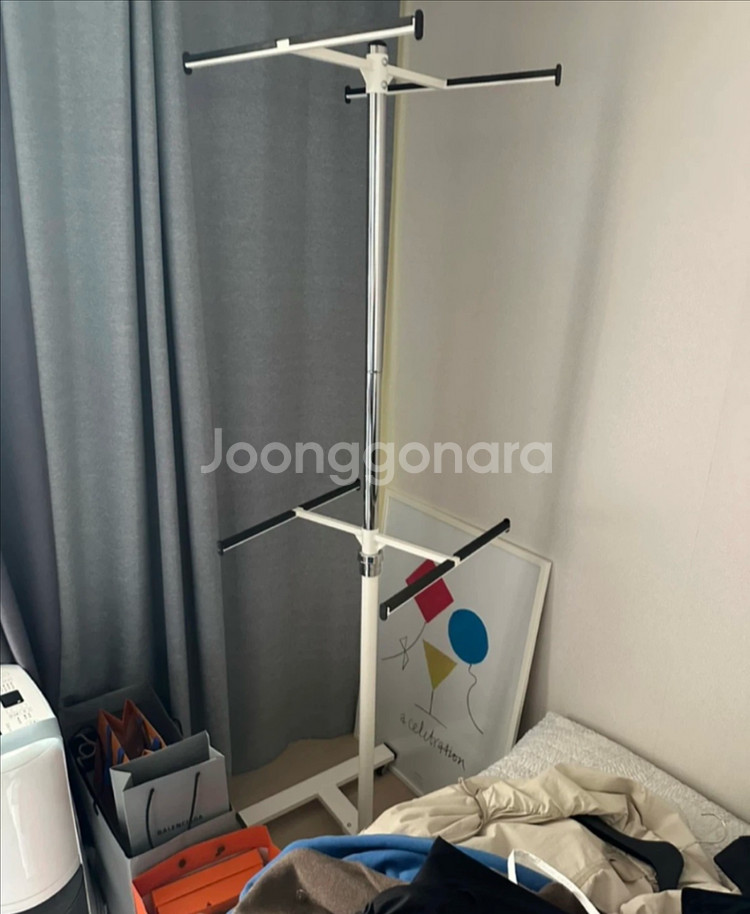 반블란 이동식 더블 옷걸이 행거--0