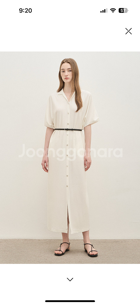 더캐시미어 벨티드 원피스 24ss--0