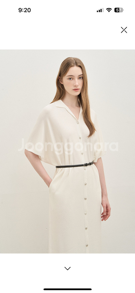 더캐시미어 벨티드 원피스 24ss--4