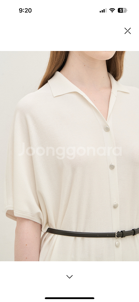 더캐시미어 벨티드 원피스 24ss--2