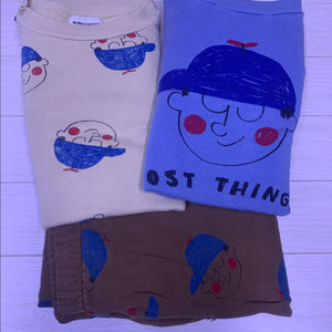 보보쇼즈 맨투맨&팬츠 기모안감 10-11Y