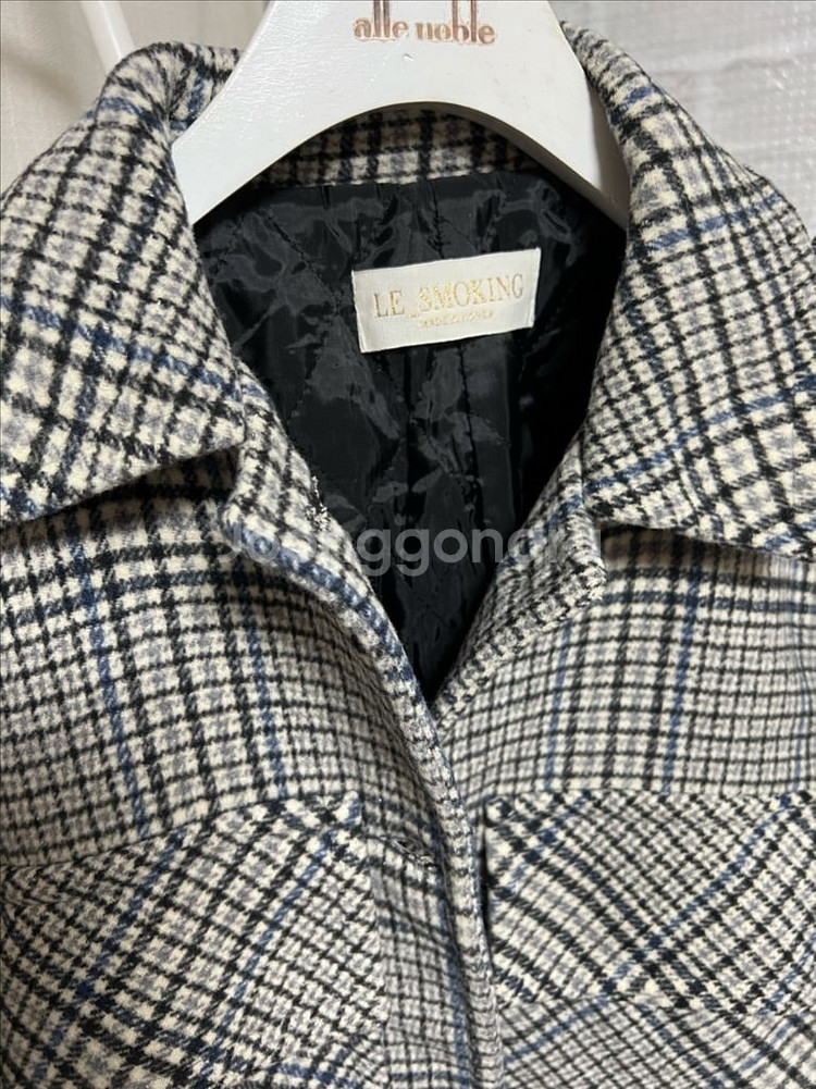 숏자켓 모직코트 숏코트 컨디션굿 체크점퍼--1