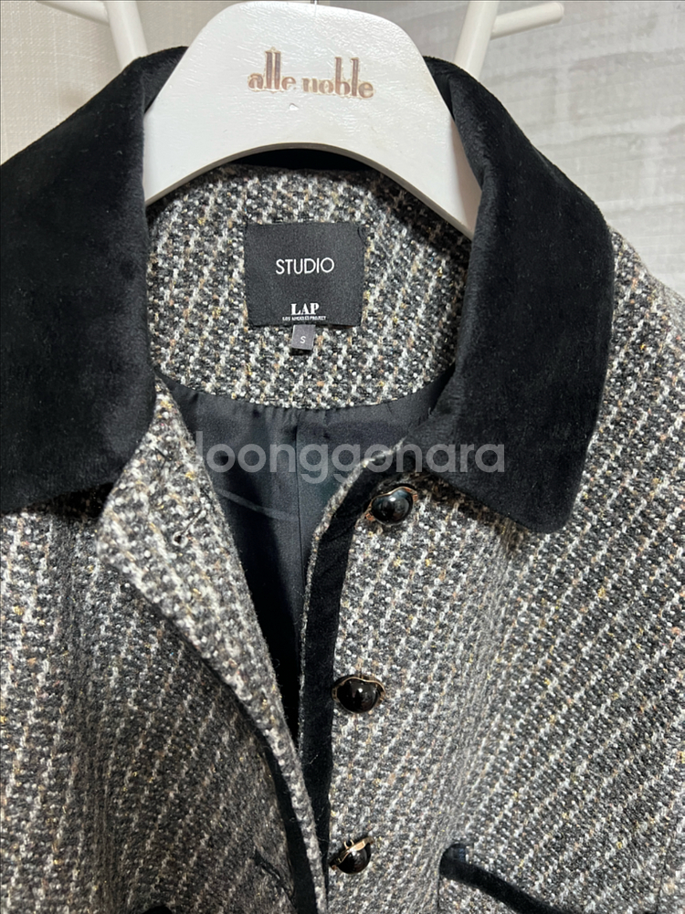 숏자켓 체크자켓 모직자켓 컨디션 굿 랩스튜디오 스몰--1