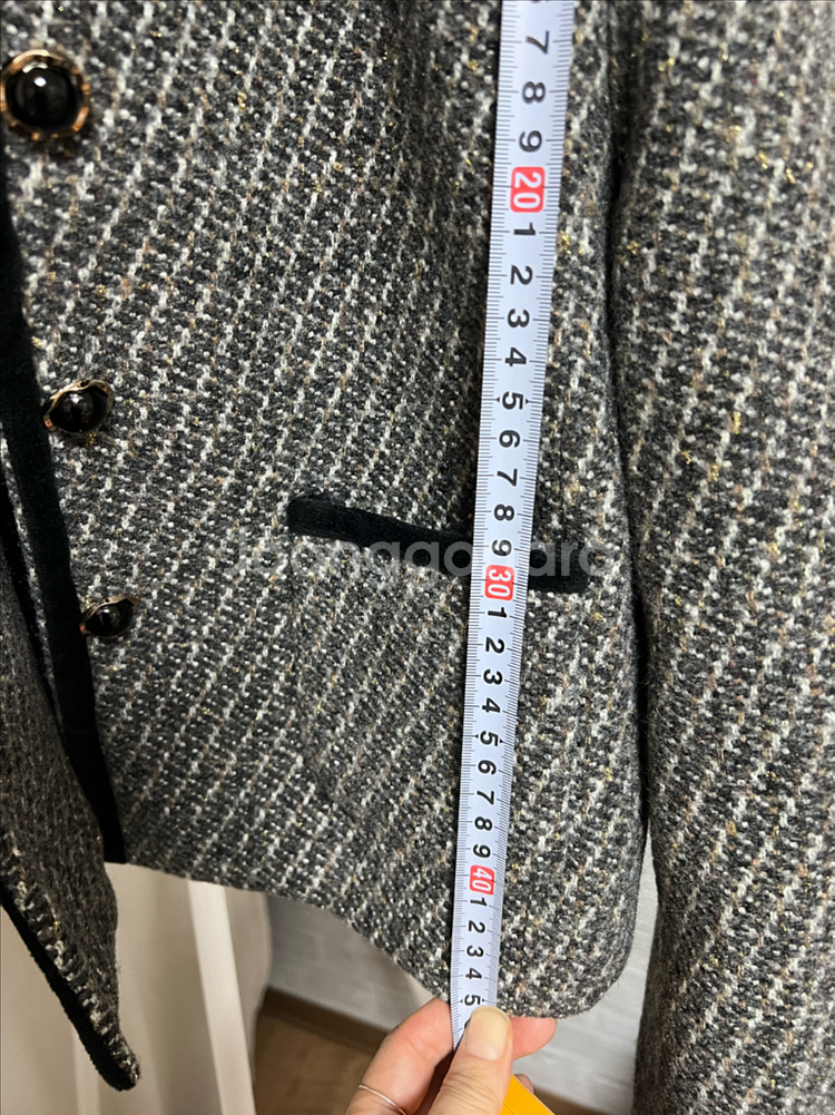 숏자켓 체크자켓 모직자켓 컨디션 굿 랩스튜디오 스몰--6