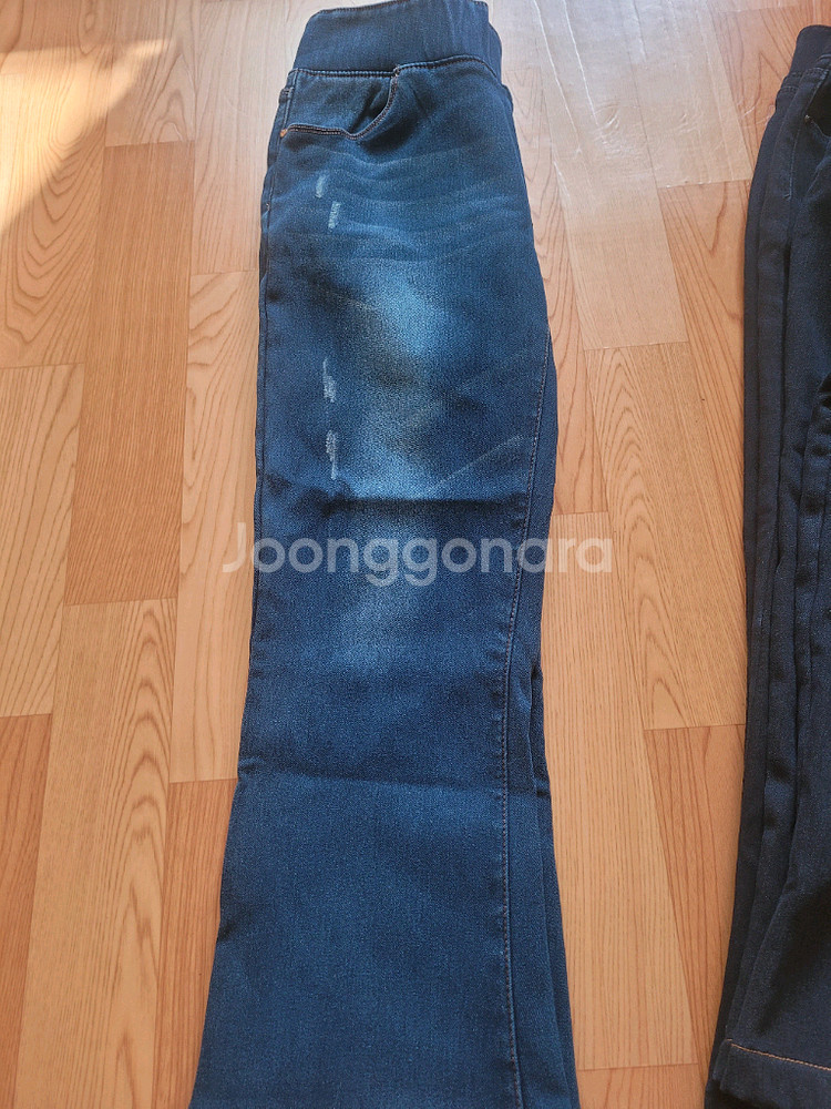 여성 융기모 부츠컷청바지--0