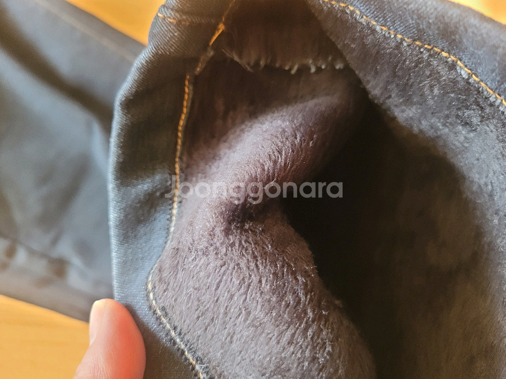 여성 융기모 부츠컷청바지--4