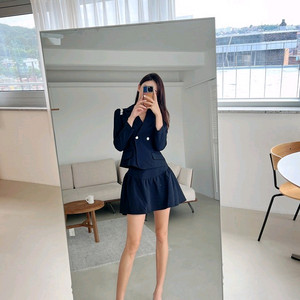 제이지쇼룸 엉넬 블링 큐빅 자켓 스커트 투피스