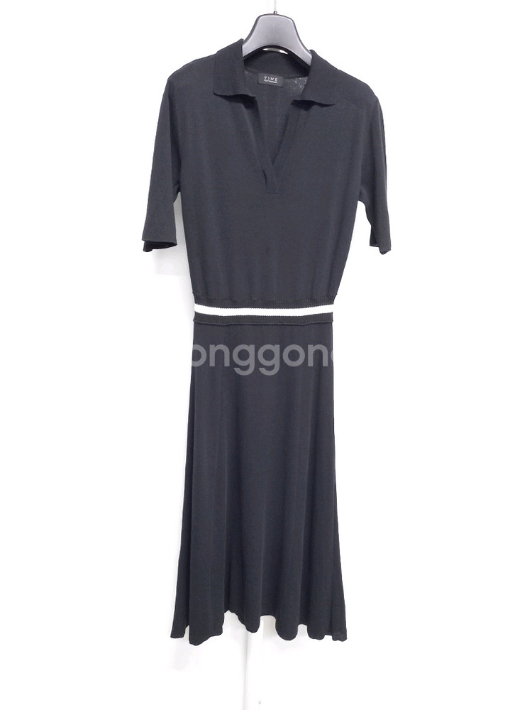 타임 춘하추 레이온 니트 맥시 롱 플레어 원피스 F 33-55--2