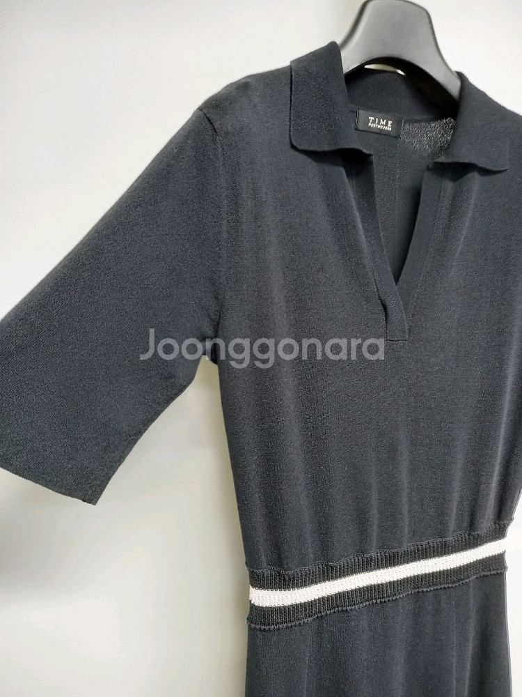 타임 춘하추 레이온 니트 맥시 롱 플레어 원피스 F 33-55--5