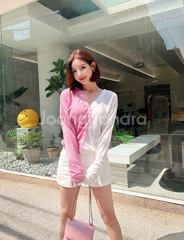 제이지쇼룸 디디 하프 가디건(핑크)새상품--0