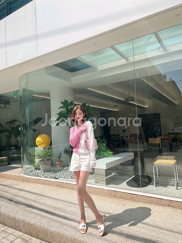 제이지쇼룸 디디 하프 가디건(핑크)새상품--5