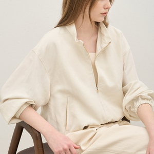 더캐시미어 린넨 모크넥 블루종 25ss