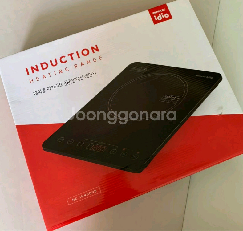 [미개봉 제품] 해피콜 슬림형 아이디오 1구 IH 인덕션 레인지 HC-IH4300B--0