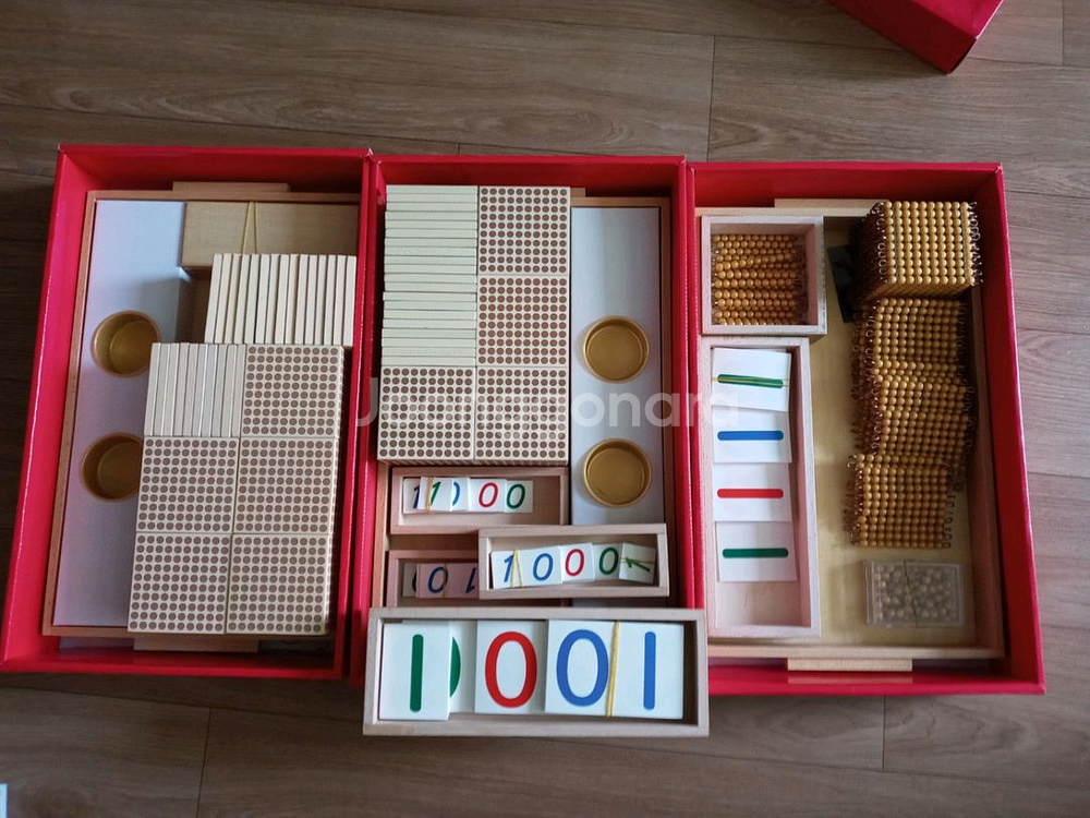 아가월드 몬테소리 금색구슬과 숫자카드 1 2 3(나무비즈)--0