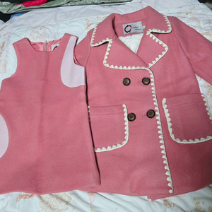 아동 100호 여아 코트자켓 원피스 세트 원피스 트렌치코트 상하세트 일괄