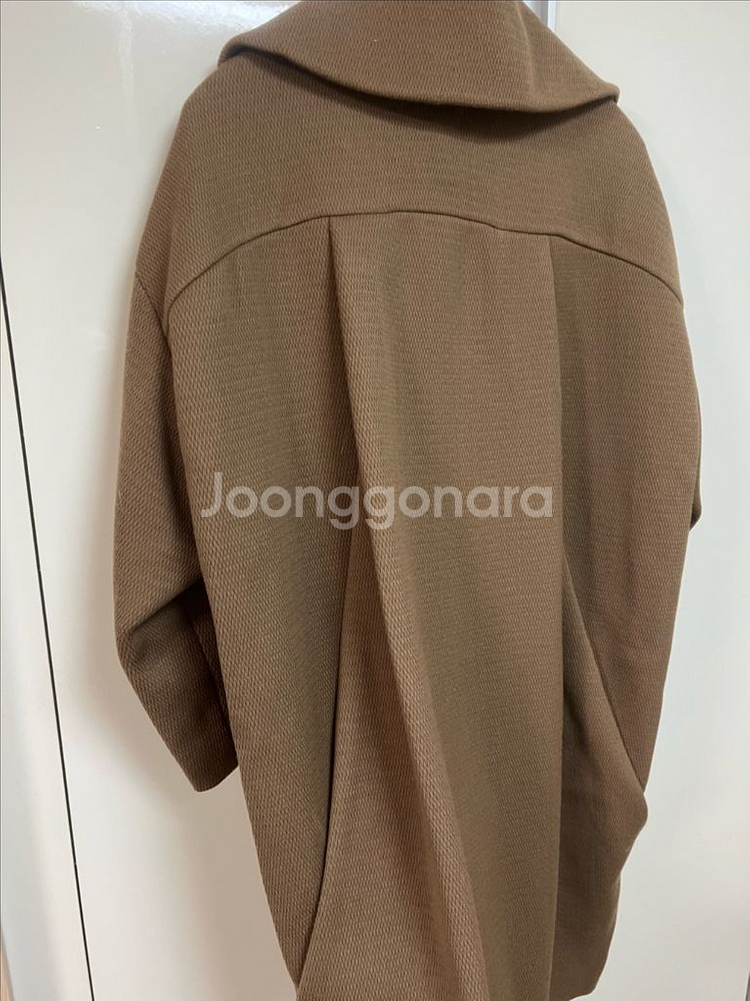 르베이지 LEBEIGE 울100% 와이드 빅카라 롱자켓 코트 카멜 베이지--6