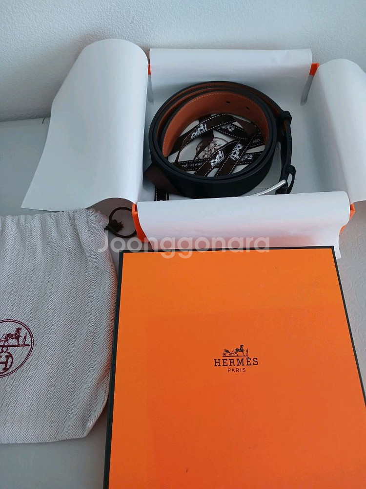 에르메스 남성벨트 95 사이즈--9