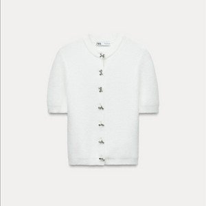 자라 리본 니트 가디건 S