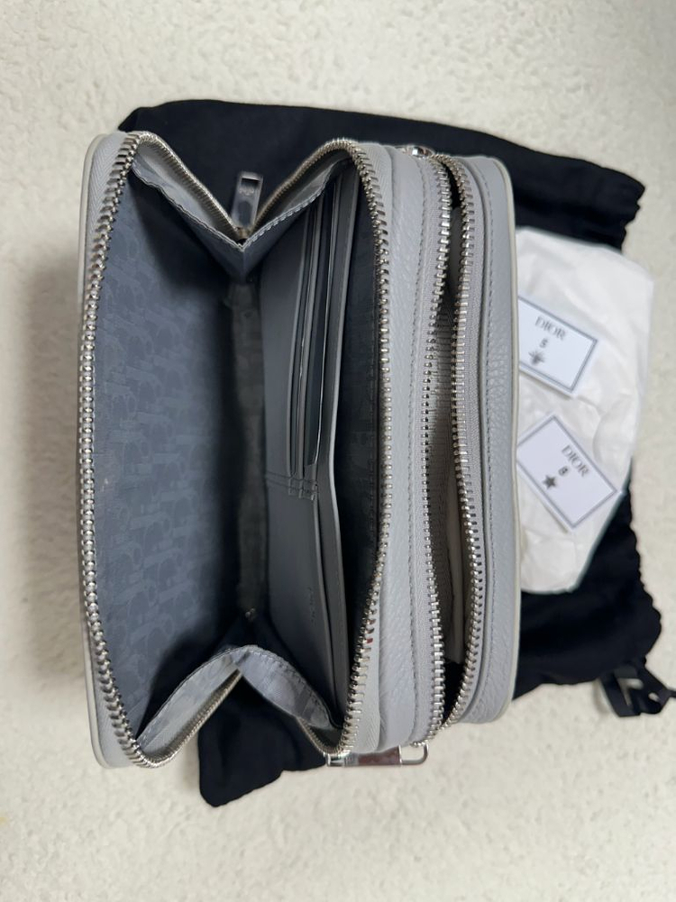 디올 조던 콜라보 미니백 메신저백 그레이--7
