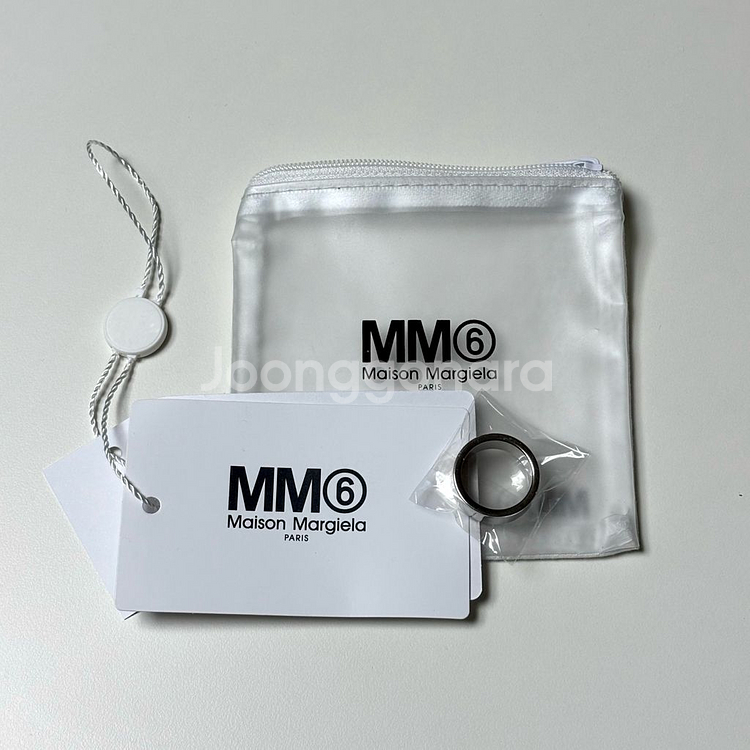 MM6 메종마르지엘라 미니멀 로고 링 실버--2