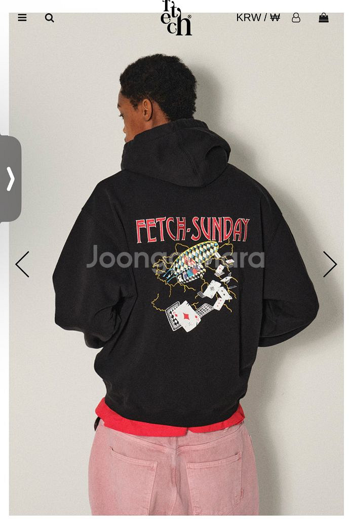 (쿄카착용) 페치선데이 후드집업 L--5