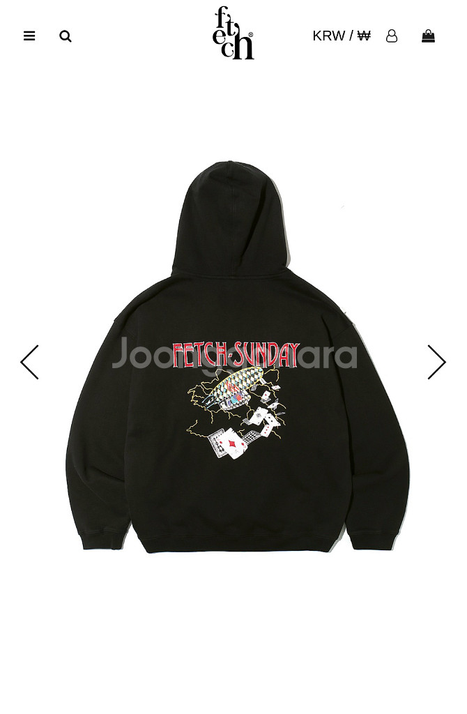 (쿄카착용) 페치선데이 후드집업 L--6