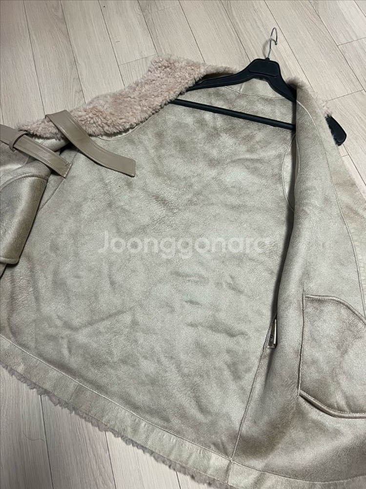 리얼 양모100% 무스탕 조끼 베스트 벨트 퍼 자켓 뽀글이 양털 램스울--2