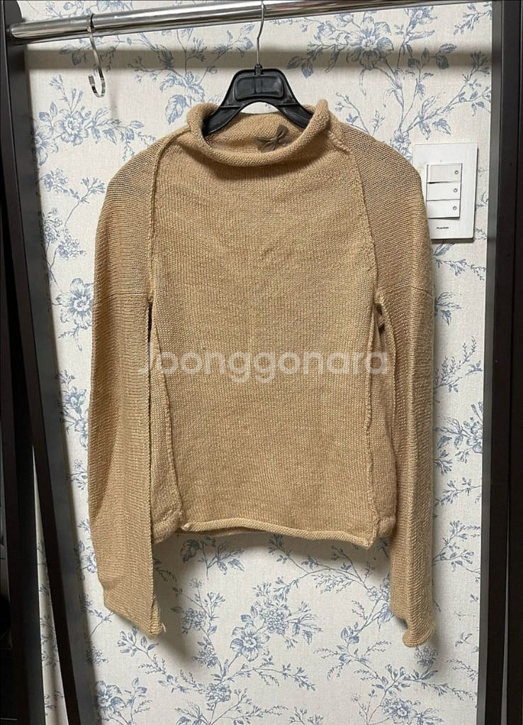 여성 알파카 니트 터틀넥 스웨터--0