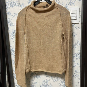 여성 알파카 니트 터틀넥 스웨터