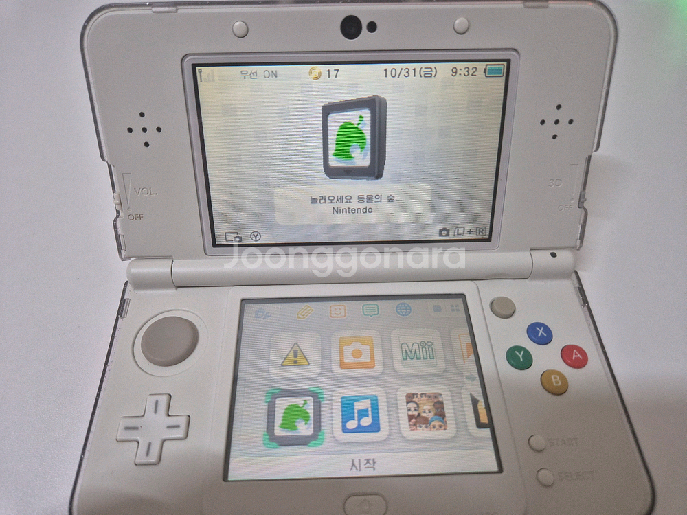 닌텐도 뉴 3ds 뉴작다수 한국정발 화이트+놀동숲 칩 판매합니다--2