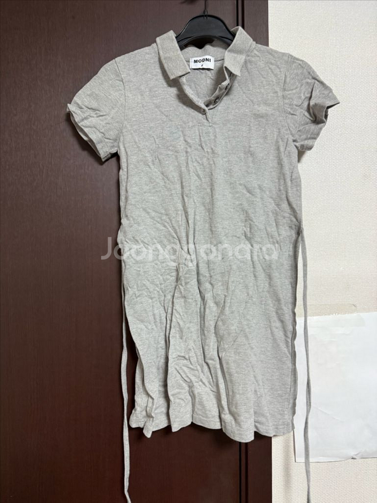 카라넥 반팔 원피스--1