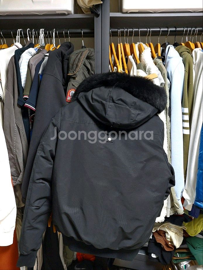 무스너클 블랙 발리스틱 봄버 패딩 신형 L--8