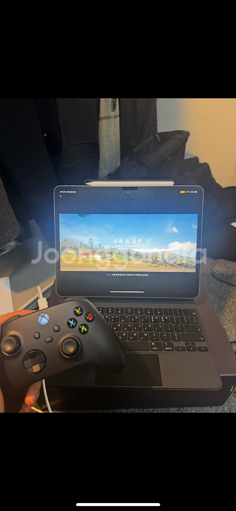 아이패드에어6 13인치 퍼플(애플펜슬프로,애플정품매직키보드)--0