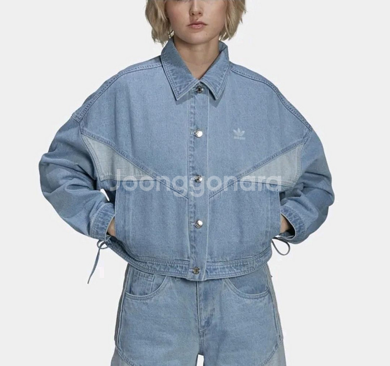 아디다스 오리지널 데님 크롭 자켓 XS--1