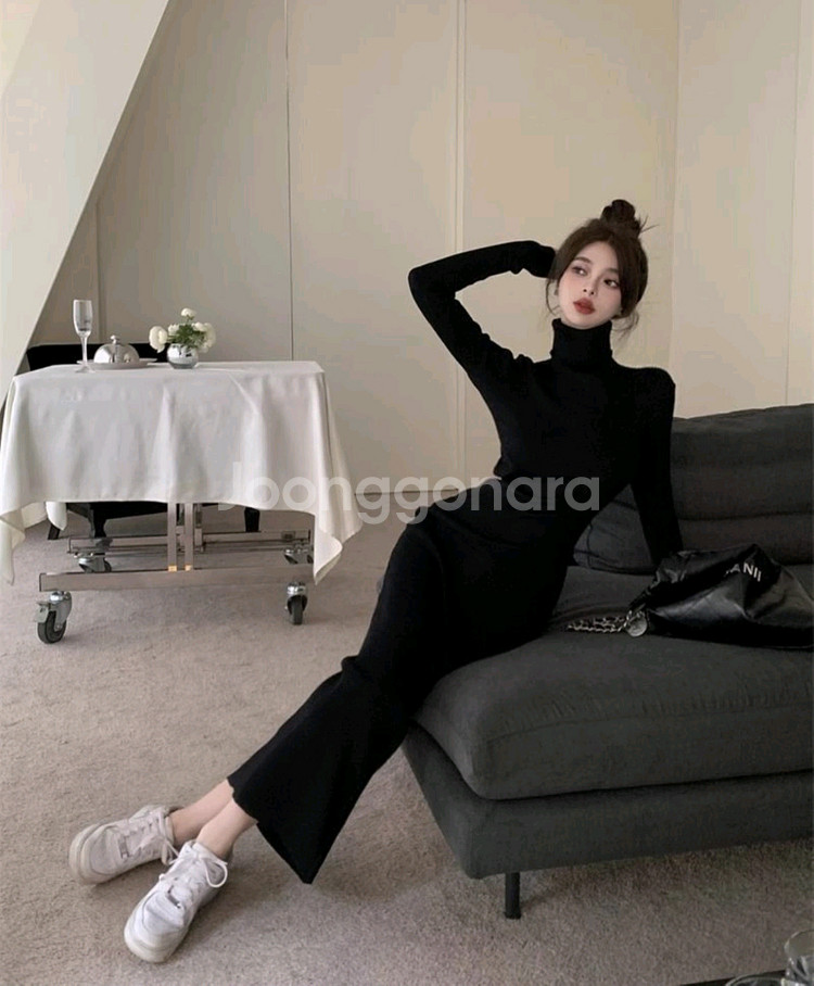 하이넥 니트 원피스(새상품)--2