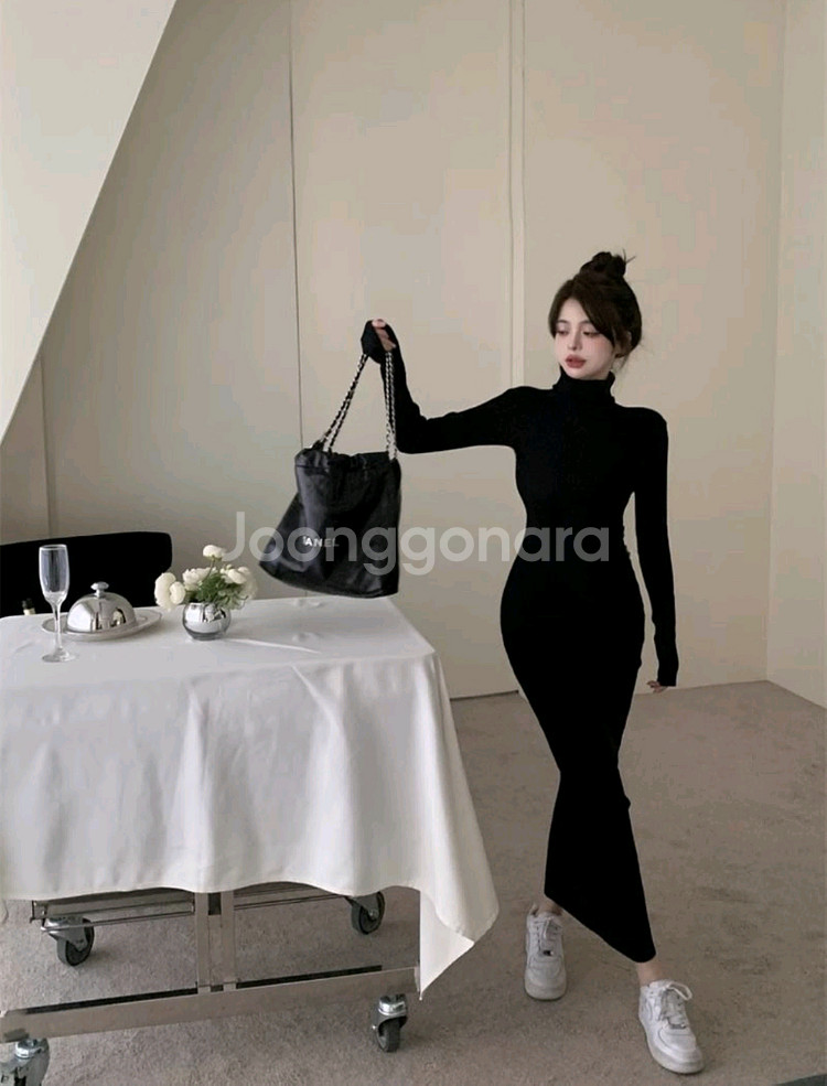 하이넥 니트 원피스(새상품)--1