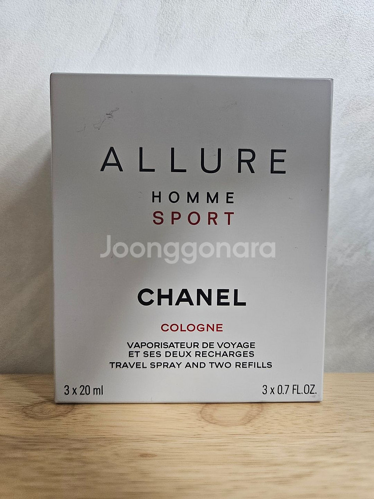 [CHANEL]알뤼르 옴므 스포츠 코롱 오 드 뚜왈렛(3x20ml)123300 새상품팝니다.--0