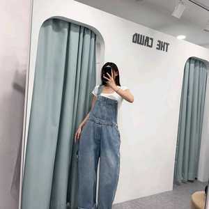 데님 멜빵바지 청멜빵 와이드팬츠 청바지 오버핏 점프수트