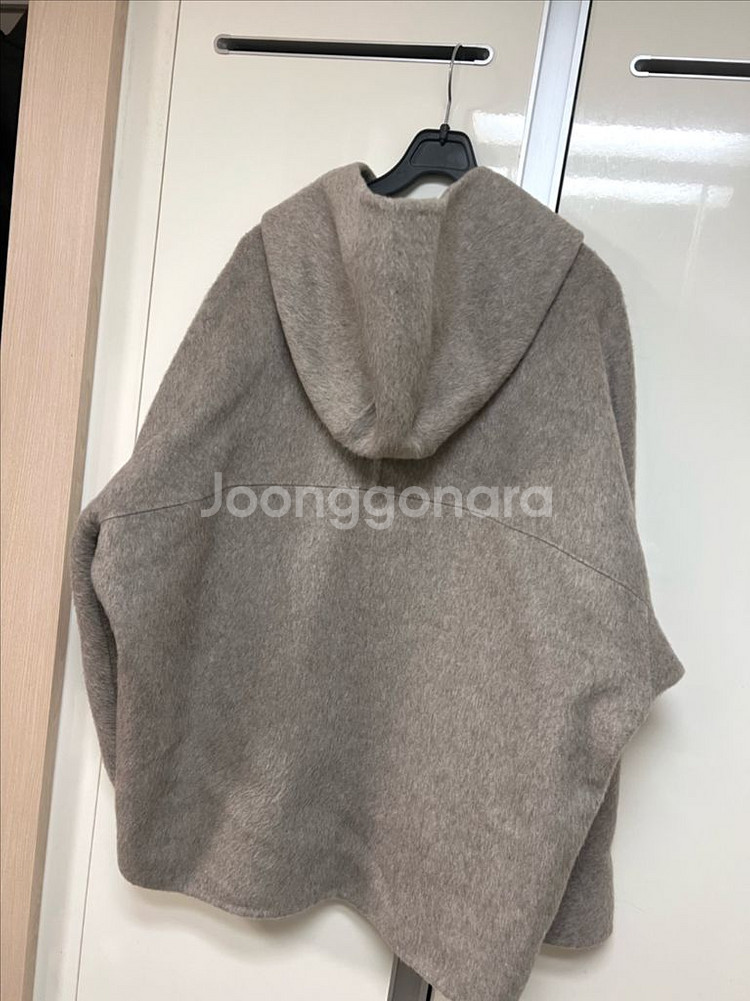 22년 제평 노이 a noi 알파카 울 후드 숏코트 더블버튼 하프코트 반코트 자켓--1