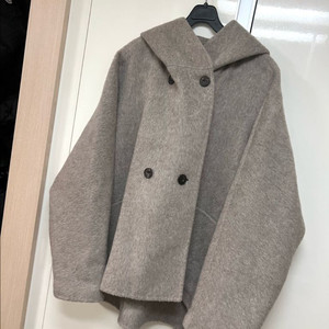 22년 제평 노이 a noi 알파카 울 후드 숏코트 더블버튼 하프코트 반코트 자켓
