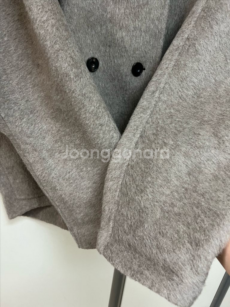22년 제평 노이 a noi 알파카 울 후드 숏코트 더블버튼 하프코트 반코트 자켓--3