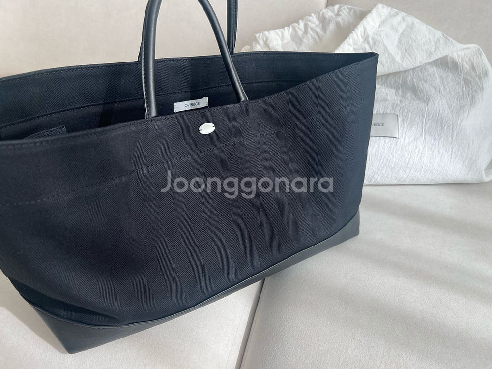 오브베이지 가방 캔버스백 canvas boat bag 블랙--8