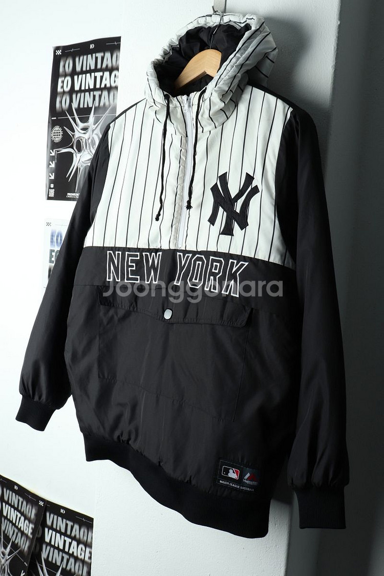 W(XL) 마제스틱 패딩 점퍼자켓 양키즈 아노락--0