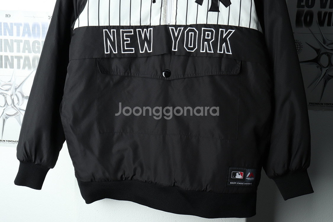 W(XL) 마제스틱 패딩 점퍼자켓 양키즈 아노락--3