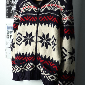 (M) 폴로 랄프로렌 니트 가디건 집업 성조기 코위찬