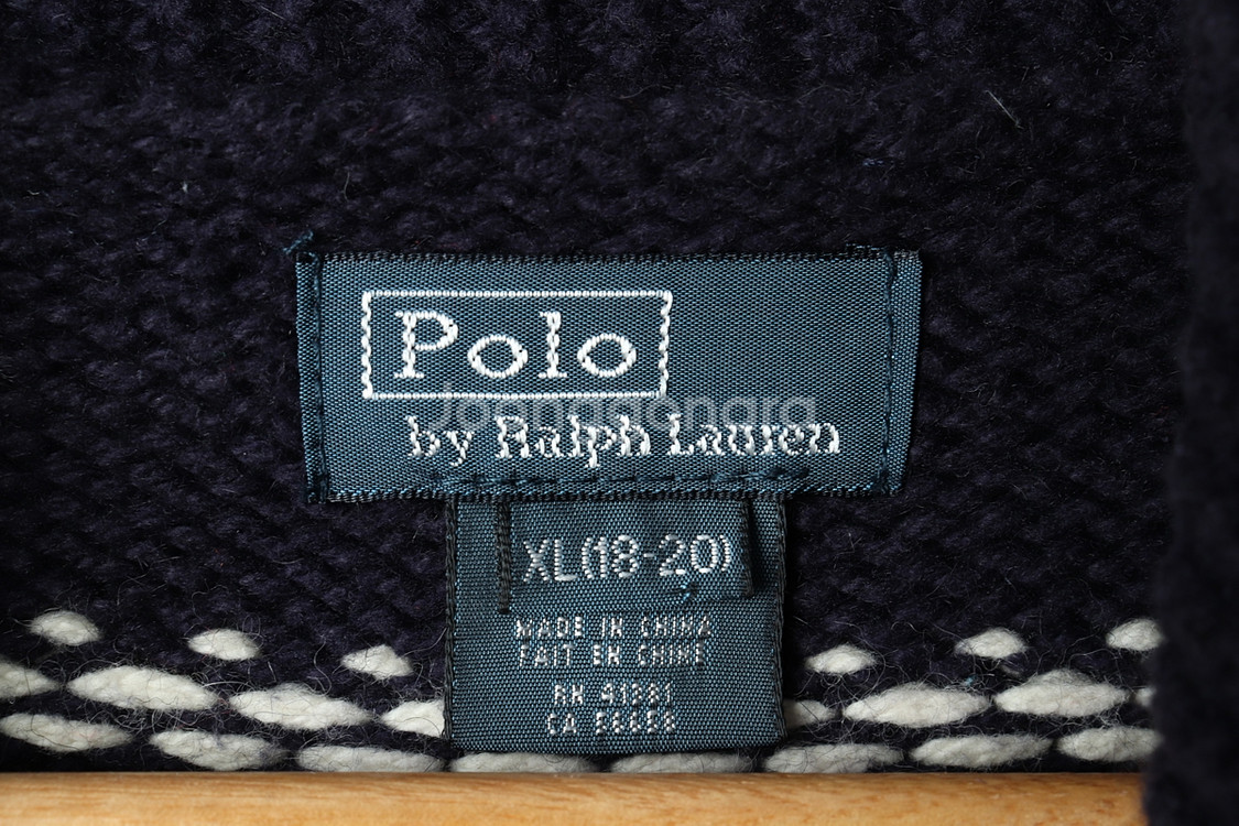 (M) 폴로 랄프로렌 니트 가디건 집업 성조기 코위찬--5