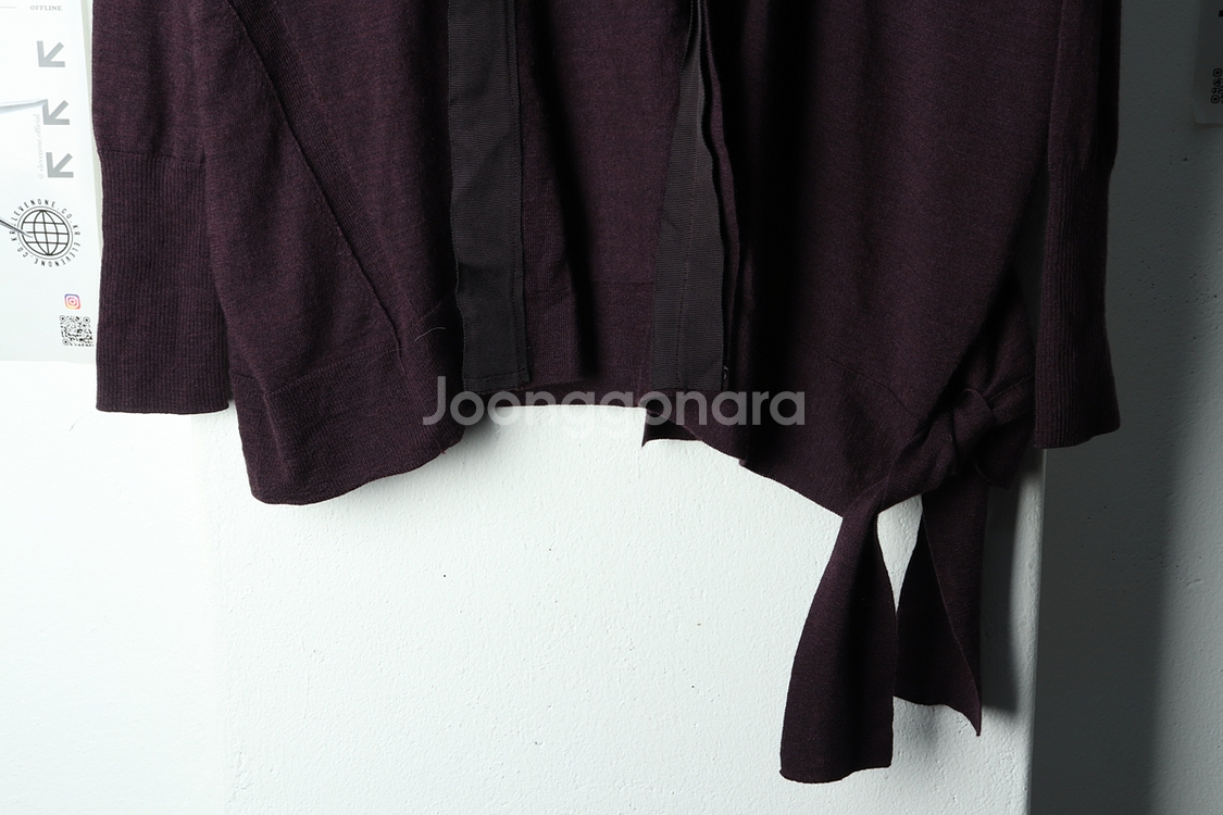 W(M-F) 랑방 니트 가디건 한섬 퍼플 울 한정판--3