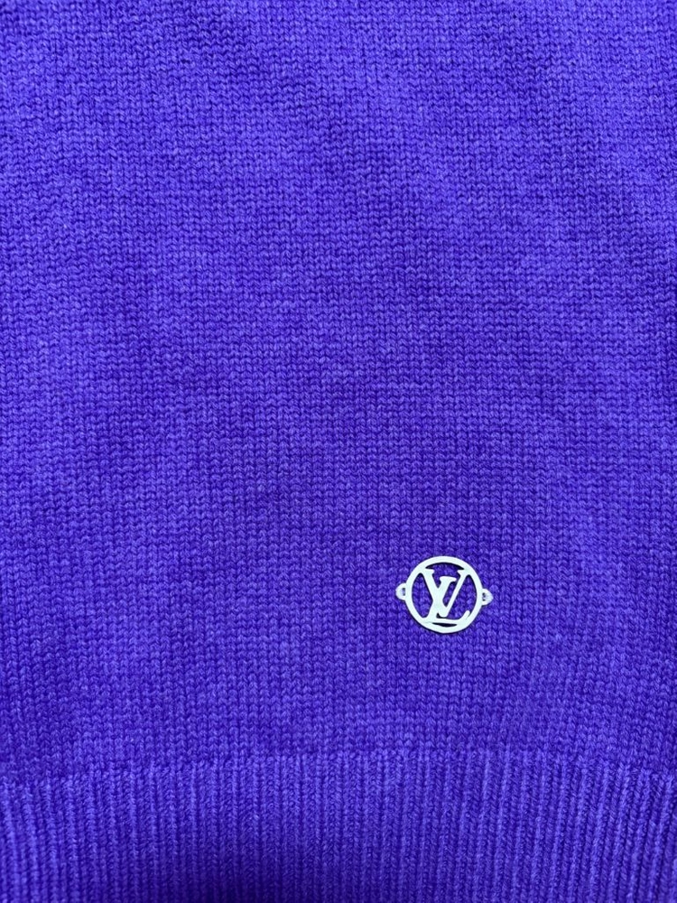 1회착용) LOUIS VUITTON.명품.루이비통 말리에티에 롤넥 니트 퍼플 L사이즈.루이비통니트.목티.목폴라 이미지